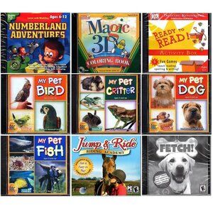9 Kids CD-ROMs LOT#5 - (2001-2006) PC Software CLEARANCE- NEW in Jewel Cases